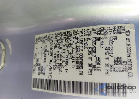 2002 Nissan Frontier Sc-V6 из США, поврежденный, VIN 1N6MD29Y02C387819